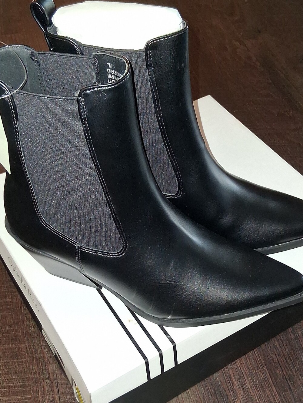 Women's Black Chelsea Ankle Booties with Pointed Toe